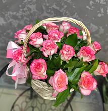 Цветочная композиция из Розы в корзине #REPLACE_PRED# Неверкино